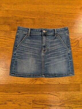 American Eagle Next Level Stretch Denim Mini Skirt Size 10